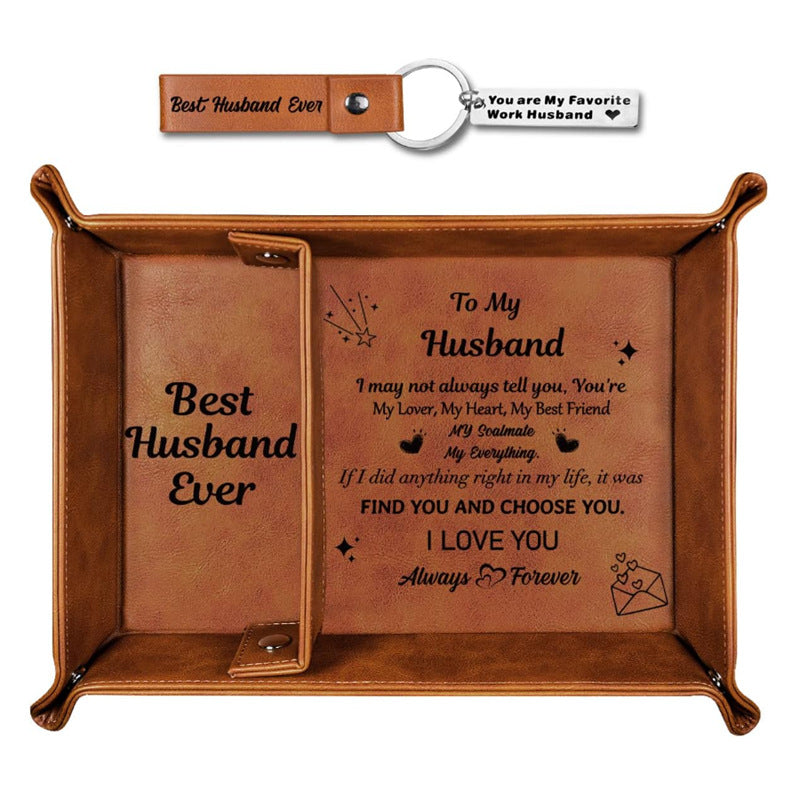 Father's Day Gift Decorative Tray Household Four-corner Folding CJD