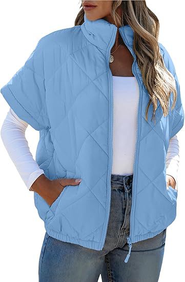 Casual Pocket Zipper Diamond Lattice Warm Jacket Accent Plus