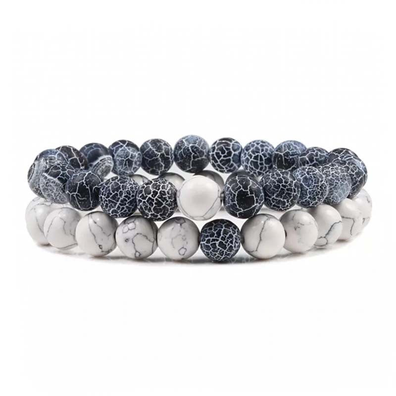 Natural Volcanic Stone White Pine Red Pine Tiger Eye Beaded Set Best YouTube Store