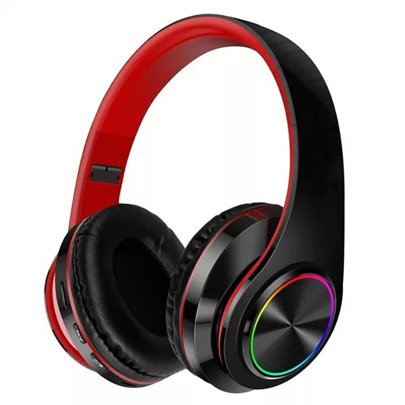 NNEOBA Wireless Bluetooth Headphone with Colorful Lights(Red) NNEOBA