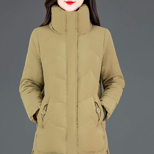 Loose Mid-length High Collar Warm Cotton Coat Jacket LadyShow.Store
