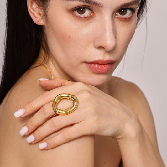 Titanium Steel Minimalist Irregular Fashion All-Match Ring LadyShow.Store