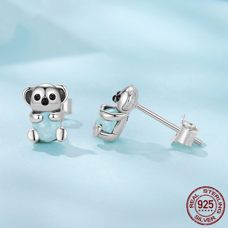 Exquisite Koala Earrings S925 Sterling Silver Earrings LadyShow.Store