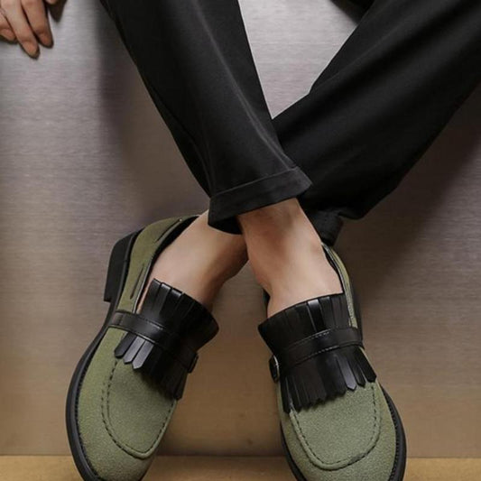 Men's Solidcolor Loafer Shoes With Tassel Accents Best YouTube Store