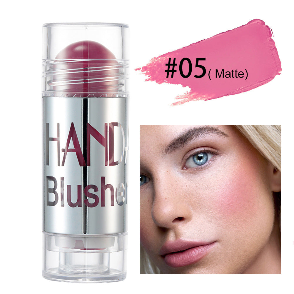 Cheek Blusher Shimmer Blush Stick Face Makeup Highlighter Bronzer Contour Cream Long-lasting Facial Make Up Cosmetics CJD