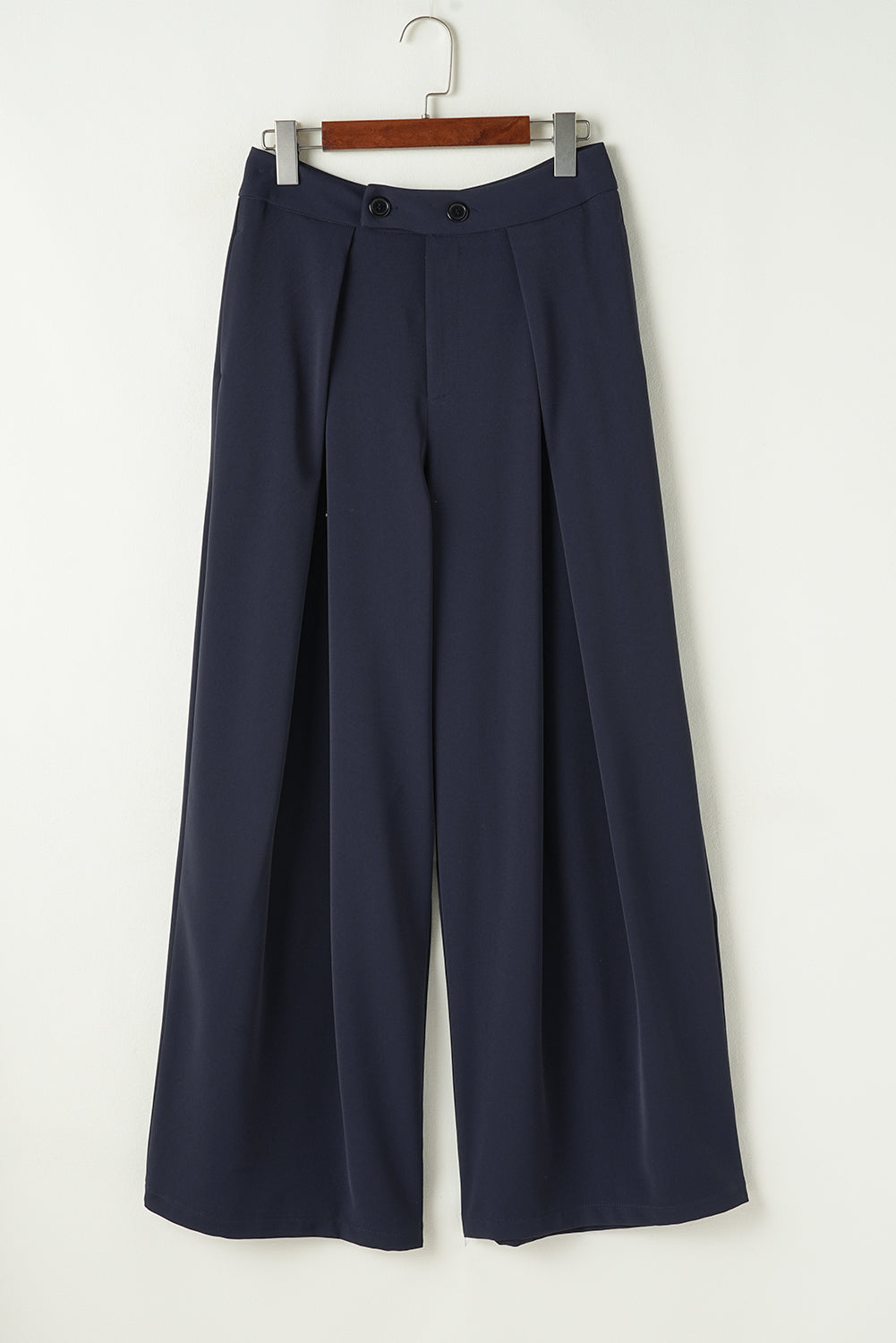 Salma Pleated Wide Leg Pants Threaded Pear