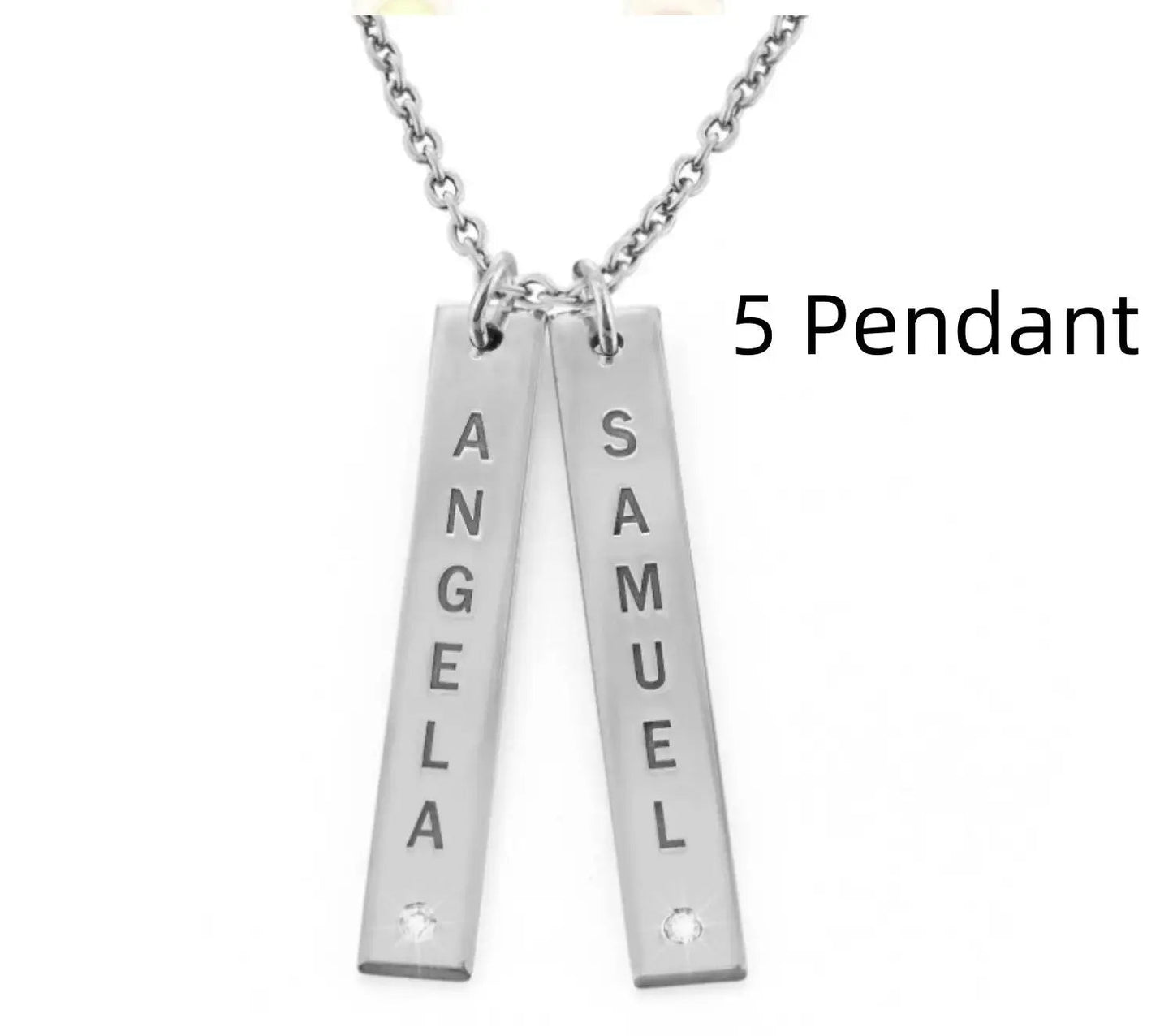 Personalized Vertical Necklace, Mother's Day Gift Maiden-Art