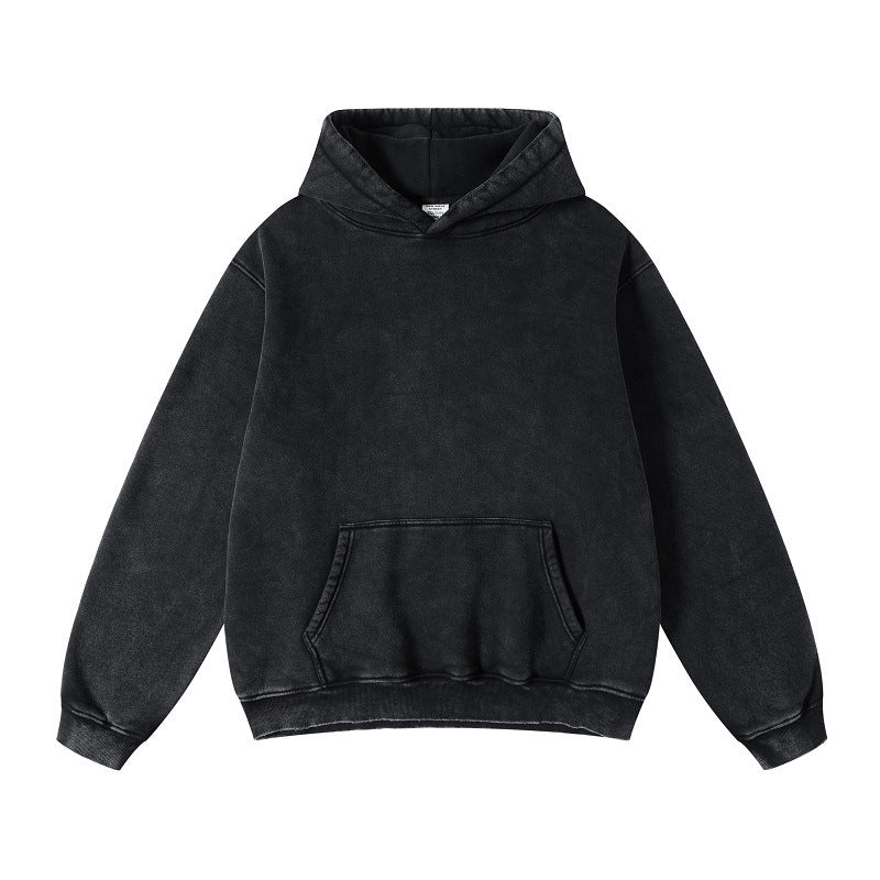 Women's Loose Retro Fleece Hooded Sweatshirt LadyShow.Store