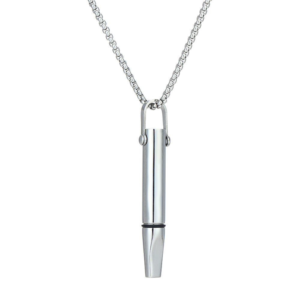Breathing Resistance Whistle Necklace Round Tube Built-in Cotton Core Best YouTube Store