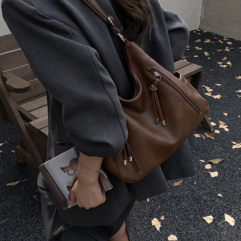 Womens Retro-Style Fashionable Casual High-Capacity Crossbody Bag LadyShow.Store