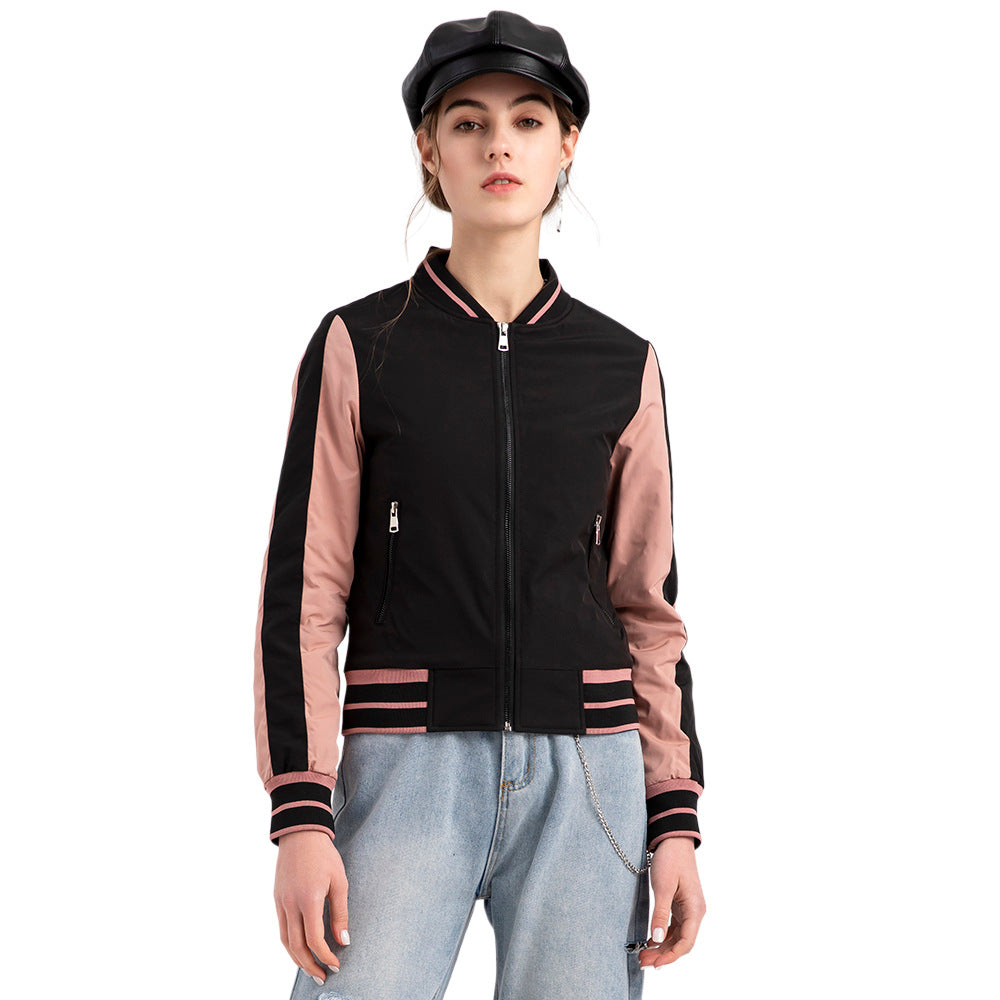 Jacket Quilted Jacket Color Matching Baseball Uniform