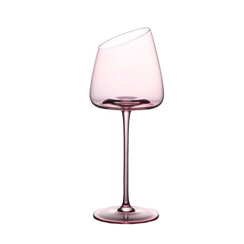 Flamingo Red Wine Oblique Mouth Glass Tall Cup CJD