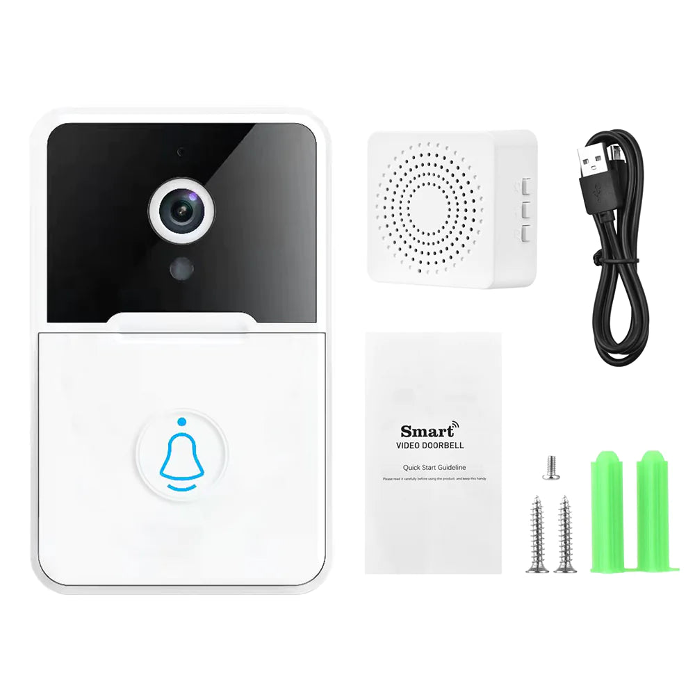 Wireless Security Smart WiFi Doorbell Intercom Video Camera Door Ring Bell Chime Pi-Mart
