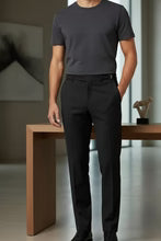 "Ethan" Black Super 150's Luxury Viscose Blend Suit Pants Tux-USA