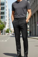 "Ethan" Black Super 150's Luxury Viscose Blend Suit Pants Tux-USA