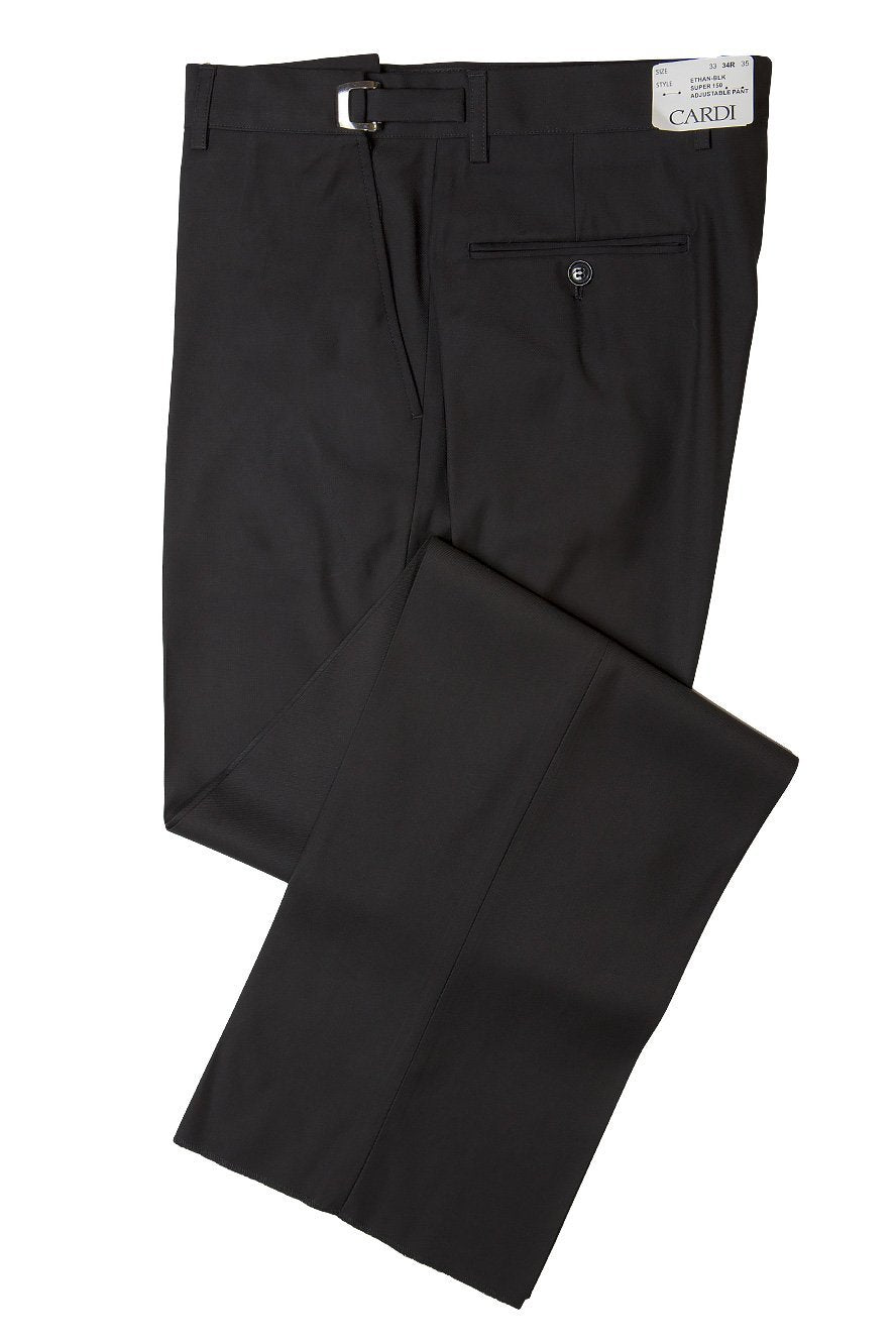 "Ethan" Black Super 150's Luxury Viscose Blend Suit Pants Tux-USA
