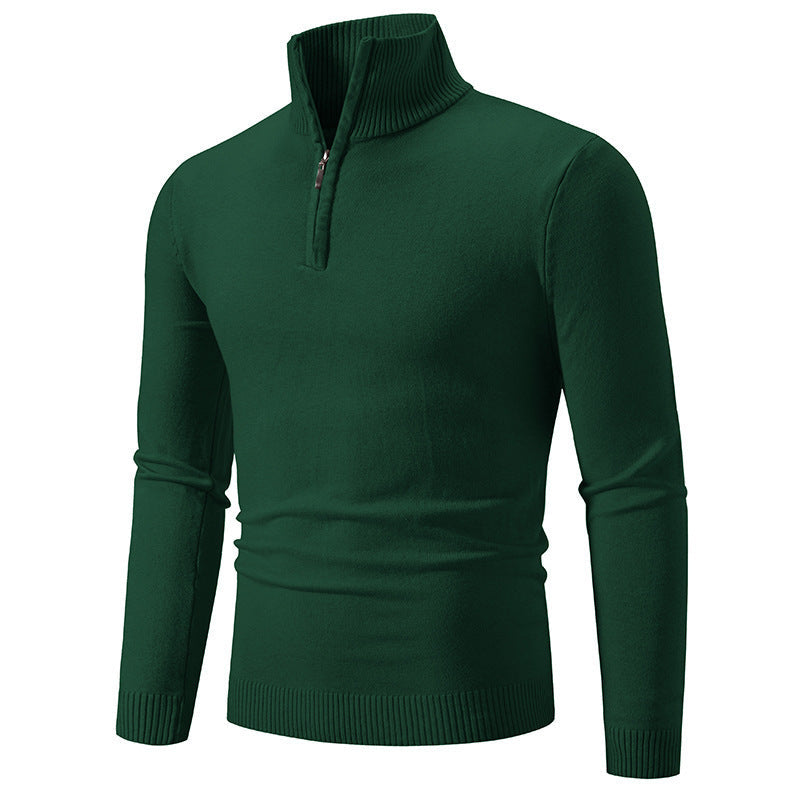 Zip-up Turtleneck Pullover Men's Long Sleeved Sweater LadyShow.Store