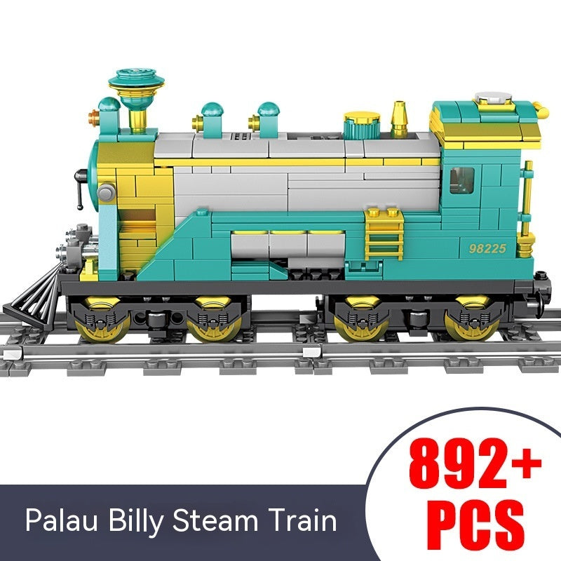 Electric Rail Train Model Children Education Small Particles Assembled Building Block Toys CJD