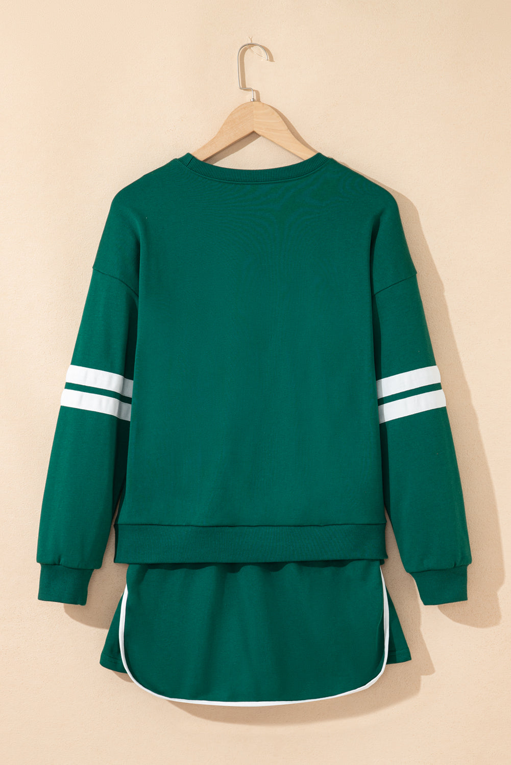 Sophia Shoulder Pullover Mini Skirt Threaded Pear