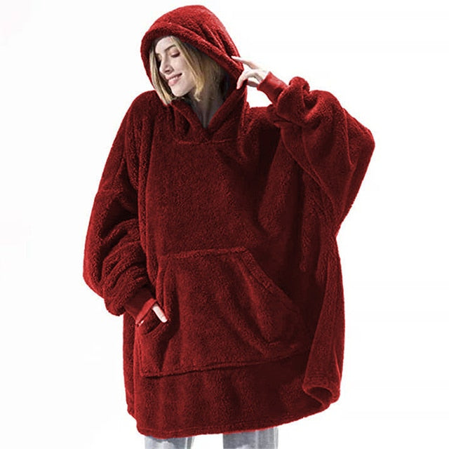 Blanket Hoodie with Sleeves Oversized Hoodie