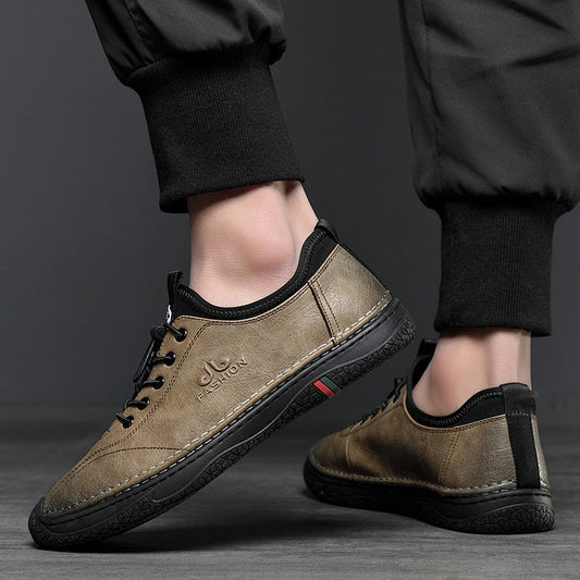 Men's Casual Shoes Men's Genuine Leather Autumn New Low-cut Cowhide Shoes Best YouTube Store