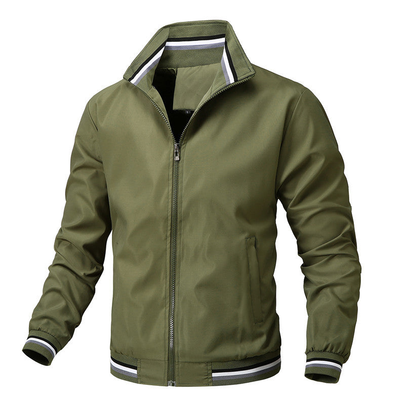 Sports Solid Color Jacket Men's LadyShow.Store