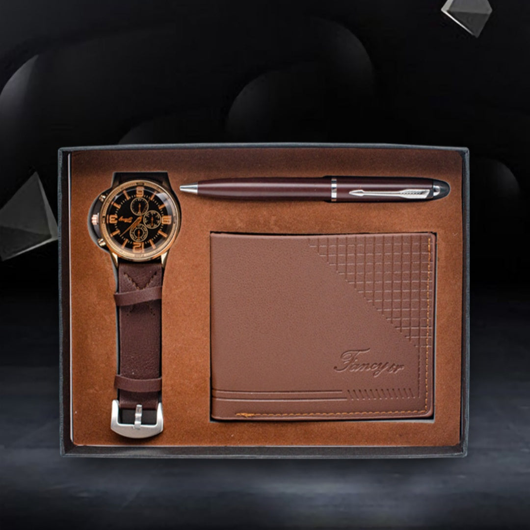 Creative Holiday Gift Wallet Pen Watch Set Best YouTube Store