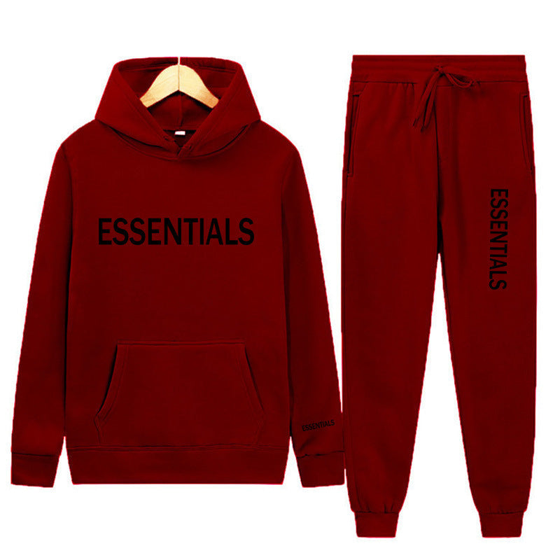 Essentials Sweatshirt Suit Men's and Women's Sweatshirt and Pant 2-Piece Set Hip-Hop Hoodie Suit by LuxuryLifeway