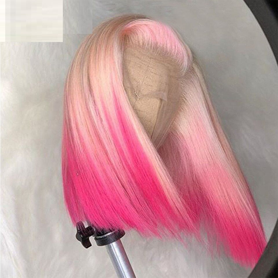 Gradient Front Lace Semi-machine-made High-quality Human Hair CJD