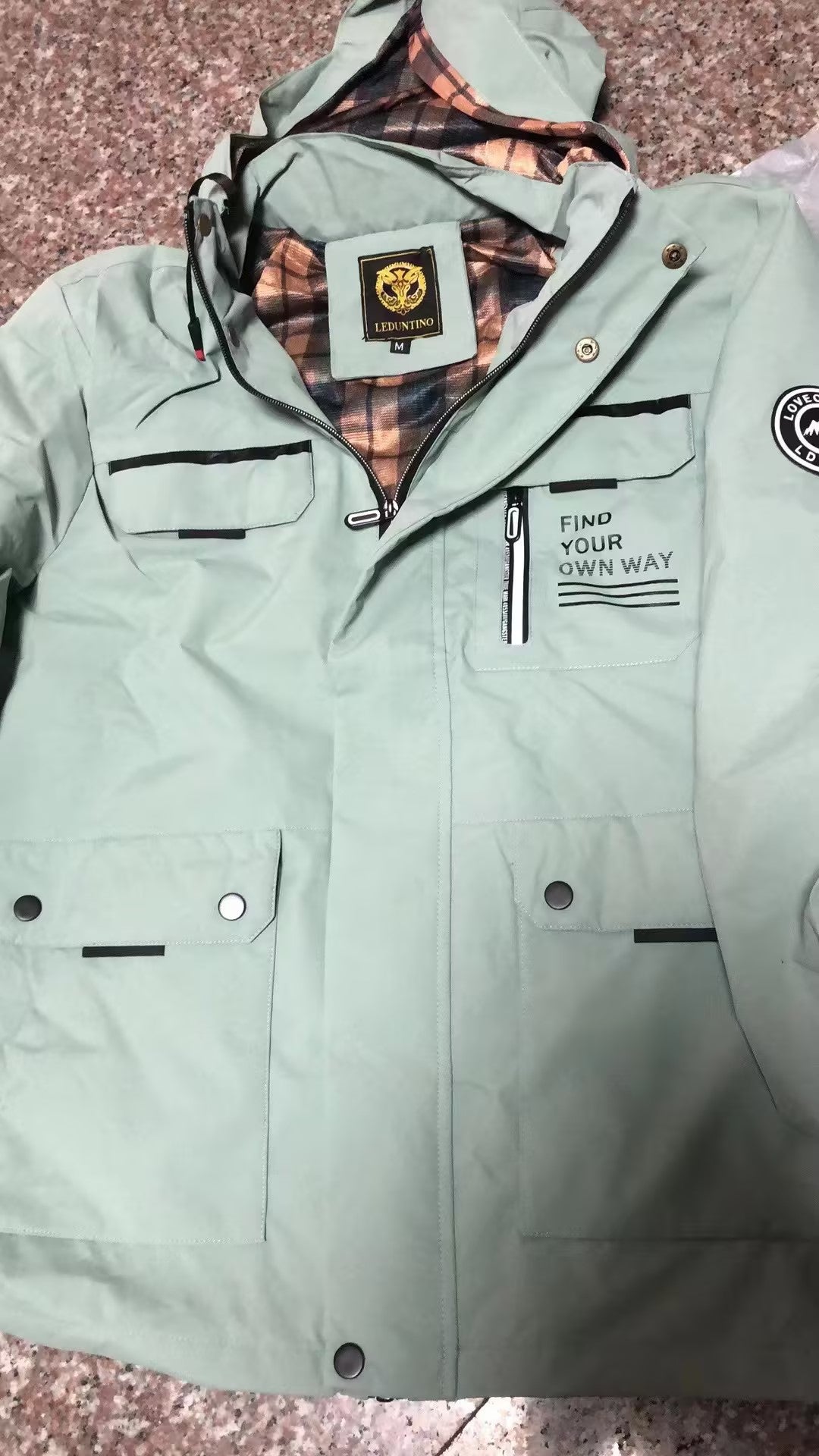 Men's Casual Hooded Jacket Parka Autumn And Winter Warm Solid Color Windproof Coat Outdoor Clothes With Multiple Pockets LadyShow.Store