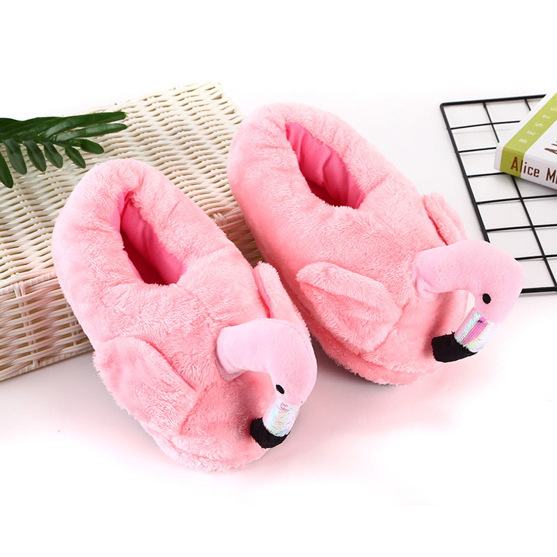 Winter Home Flamingo Non-slip Slippers CJD