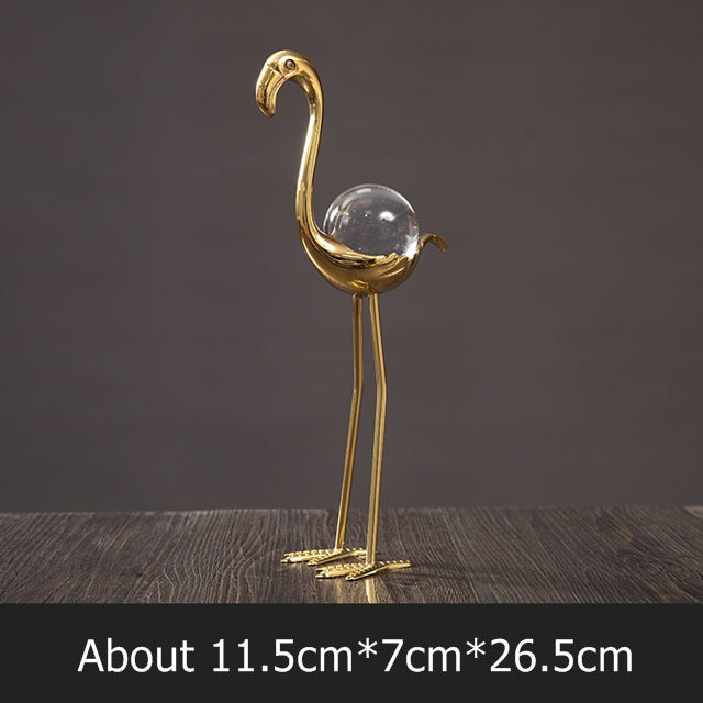 Flamingo Crystal Ball Light Luxury Home Decoration CJD