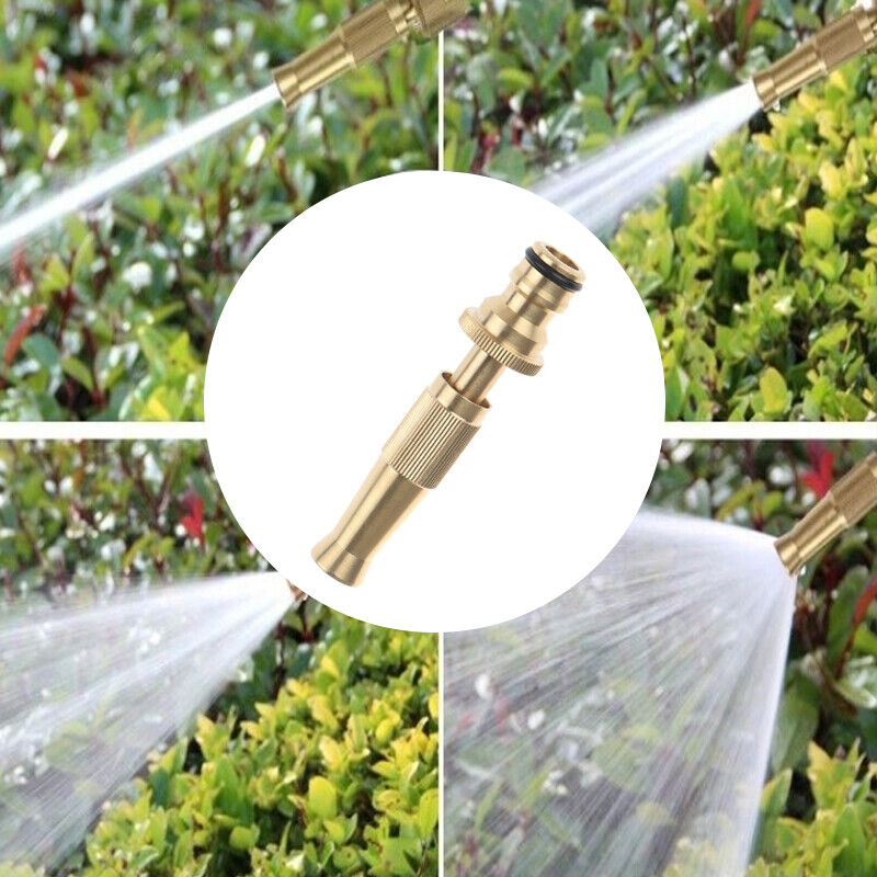 High Pressure Water Spray Gun Metal Brass Nozzle Garden Hose Pipe Lawn Car Home