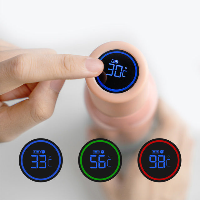 Smart Temperature Display Insulated Water Bottle LadyShow.Store