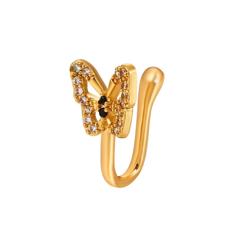 U-Shaped Butterfly Nose Ring LuxuryLifeWay Online Store