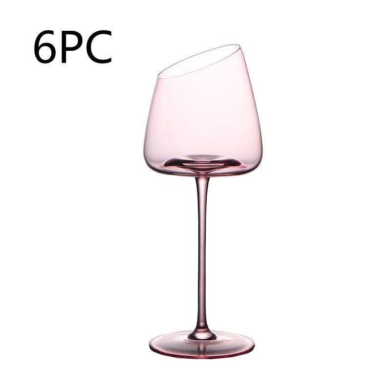 Flamingo Red Wine Oblique Mouth Glass Tall Cup CJD