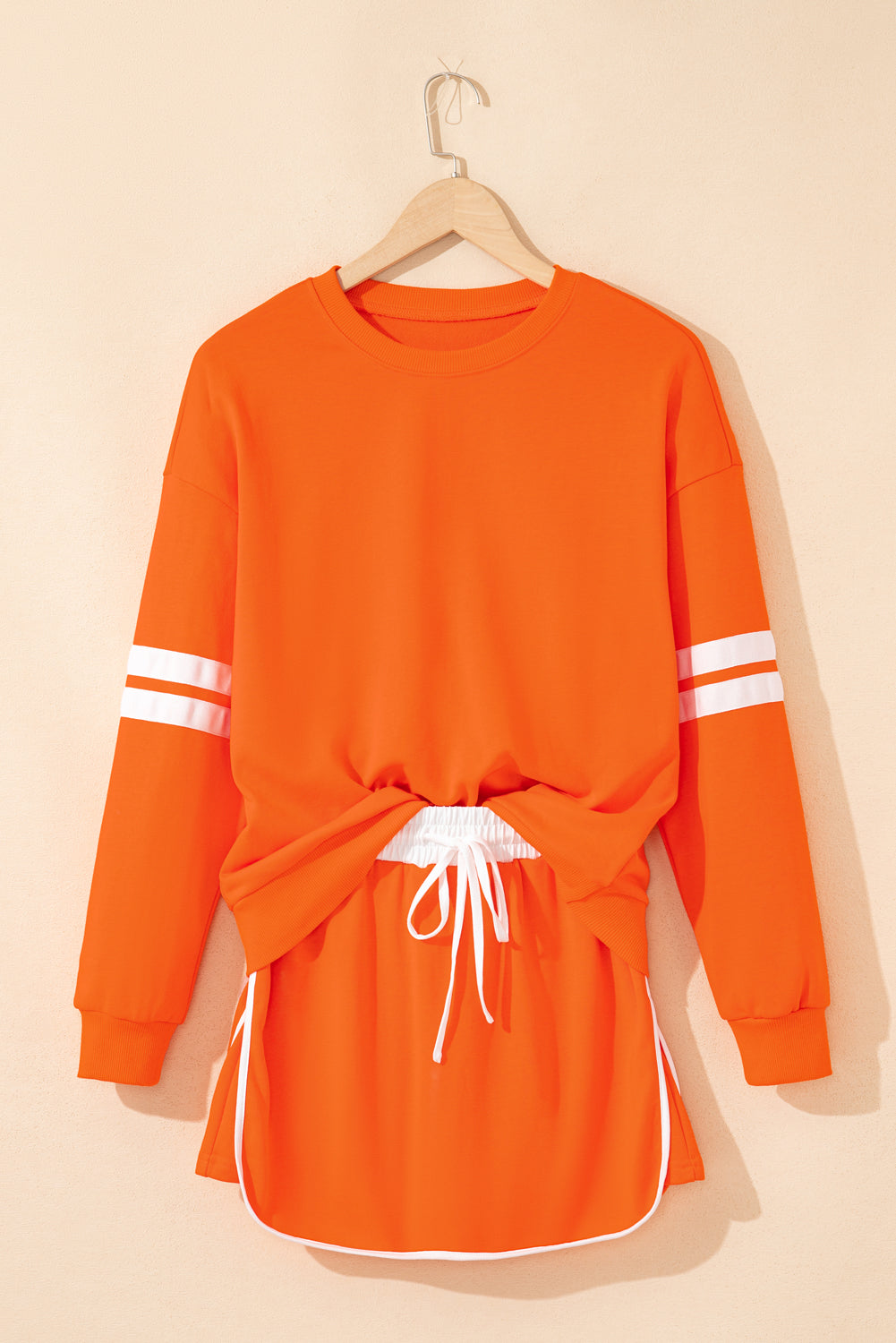 Sophia Shoulder Pullover Mini Skirt Threaded Pear