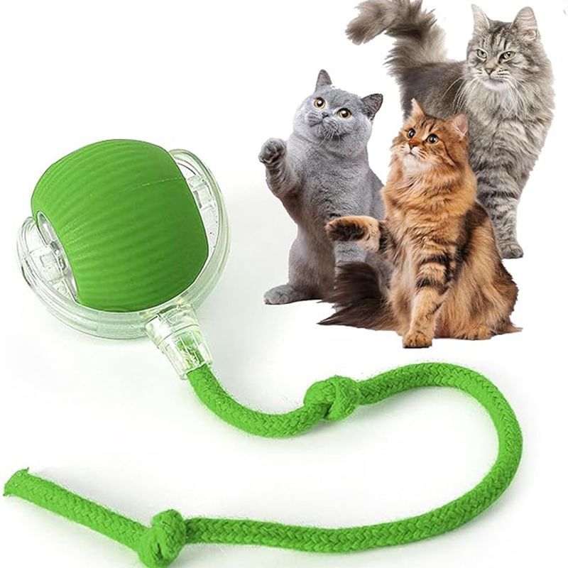 Cat Interactive Ball Toys Automatic Rolling Ball For Kitten Rechargeable Smart Pet Electric Toys With Teaser Sensor Cat Ball Toy Best YouTube Store