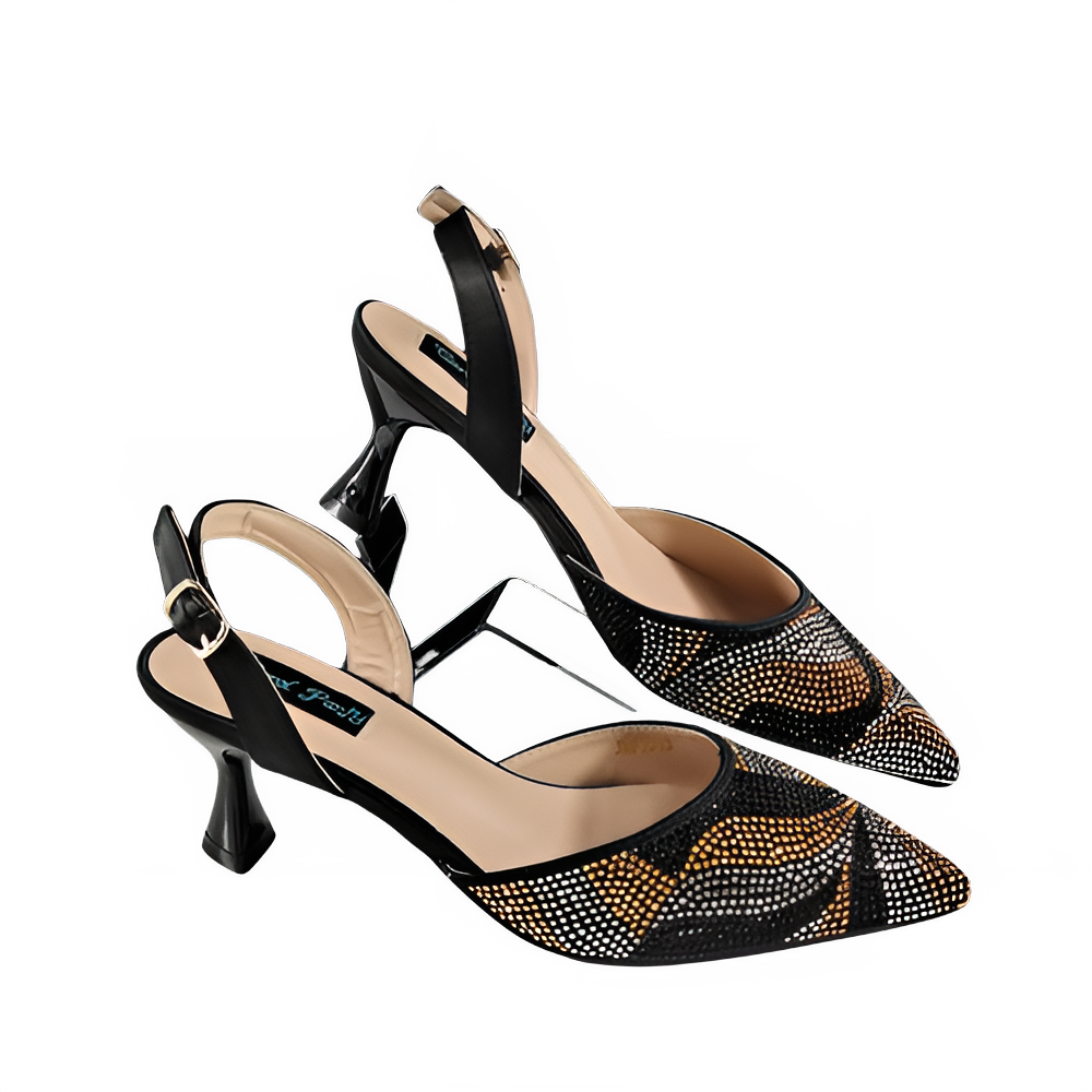 Festive Elegance:High Quality Women's Pumps Fashion Design For Nigeria Wedding Party Ladies Shoes Spot Goods Pi-Mart