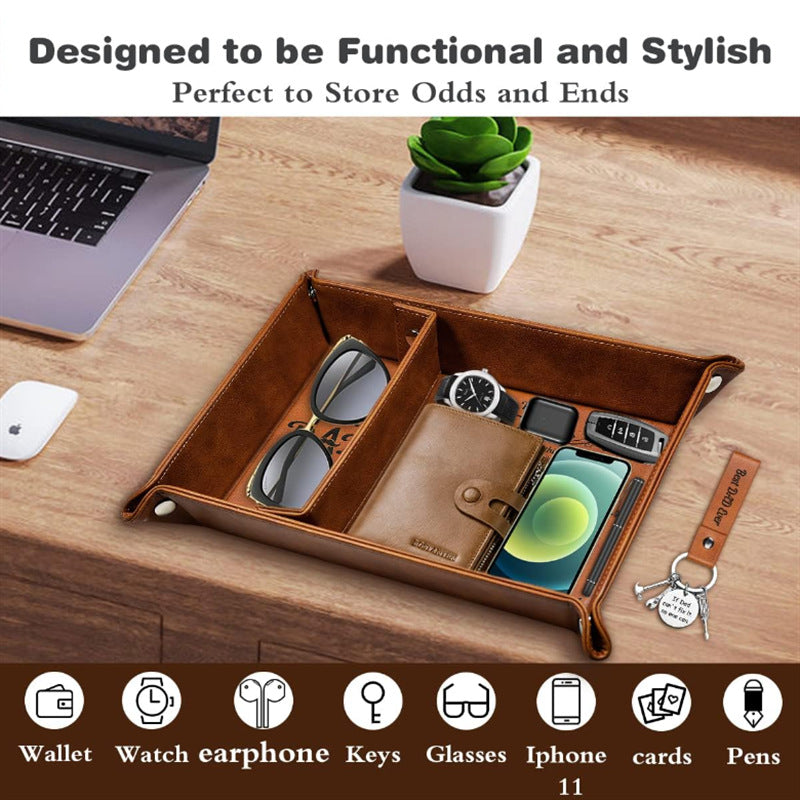 Father's Day Gift Decorative Tray Household Four-corner Folding CJD