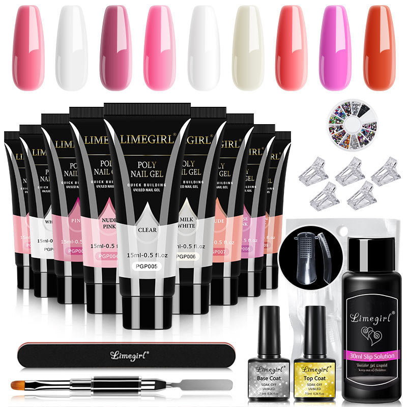 15ML Crystal Extension Ferrule Nail Tip Nail Beauty Tool Set CJD