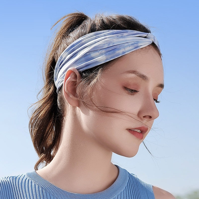 Women's New Summer Running Sweat-absorbing Sports Hairband LadyShow.Store