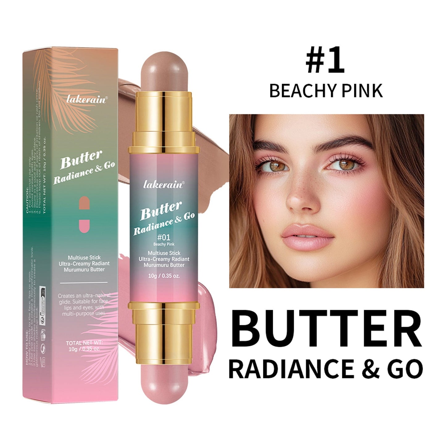 Natural Nude Makeup Double-headed Three-dimensional Face Repair Blush Stick CJD