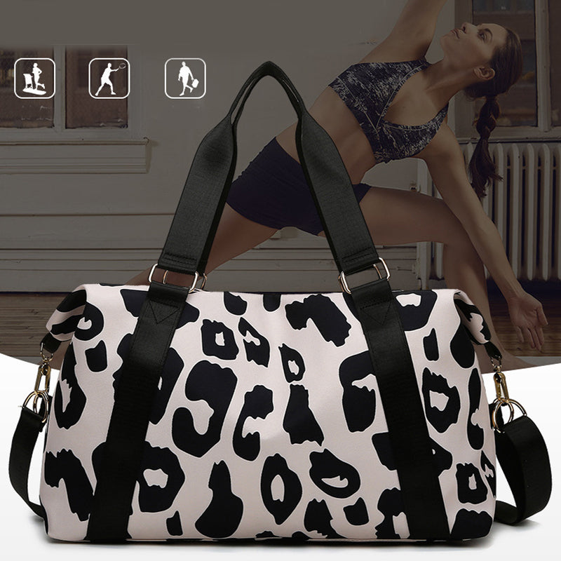 Women Travel Duffel Bag Cow Pattern Handbag Fitness Sports Shoulder Bags Best YouTube Store