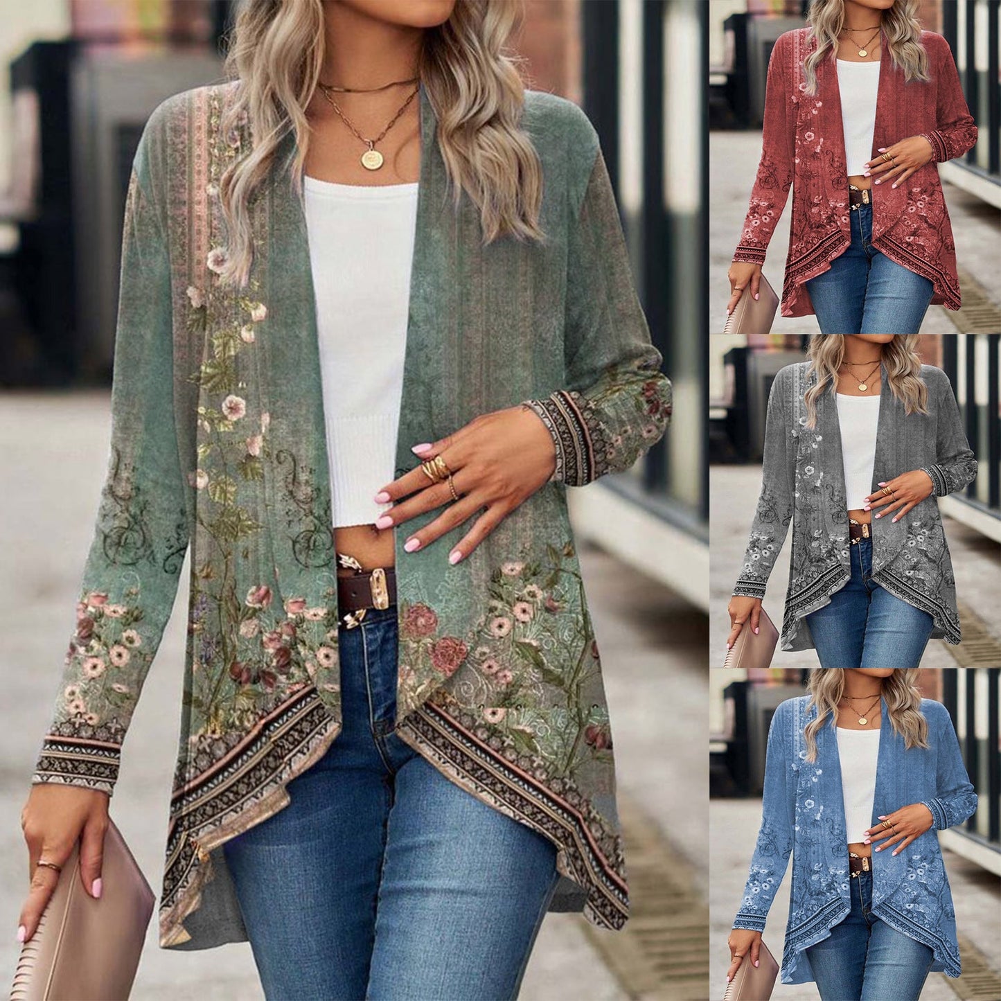 Shawl Small Suit Cardigan Outer Wear Ethnic Style Accent Plus