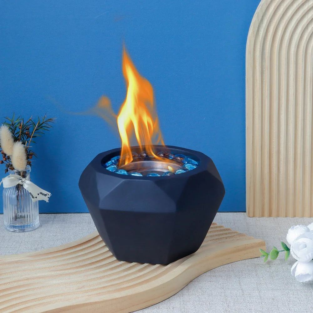 6"x4" Portable Cement Tabletop Fireplace JHY DESIGN