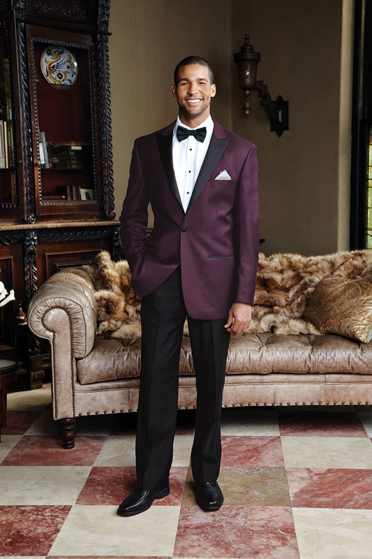 "Fitzgerald" Plum Tuxedo Jacket Peak (Separates) Tux-USA