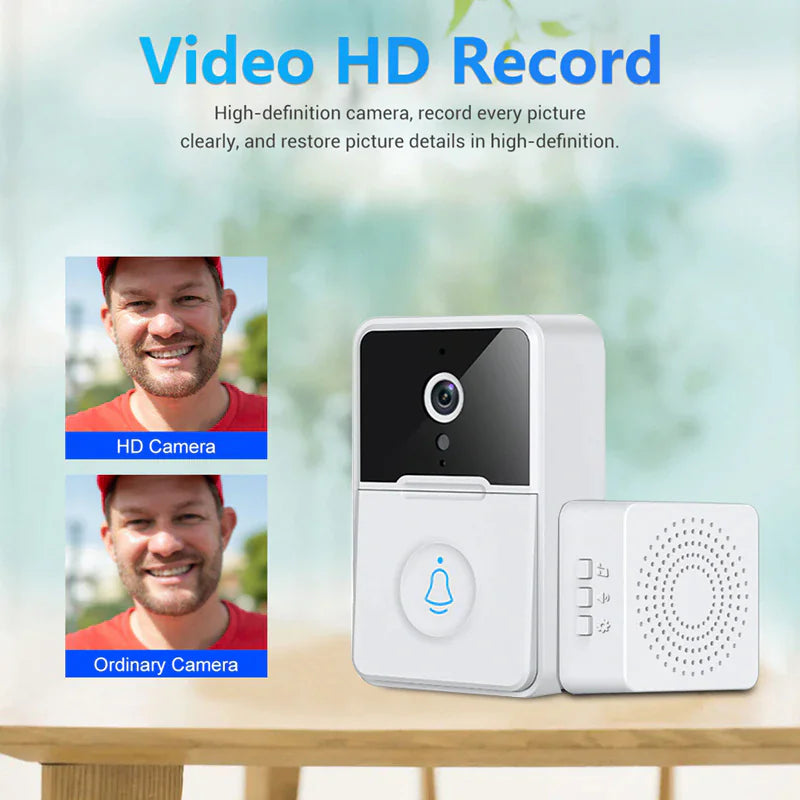 Wireless Security Smart WiFi Doorbell Intercom Video Camera Door Ring Bell Chime Pi-Mart