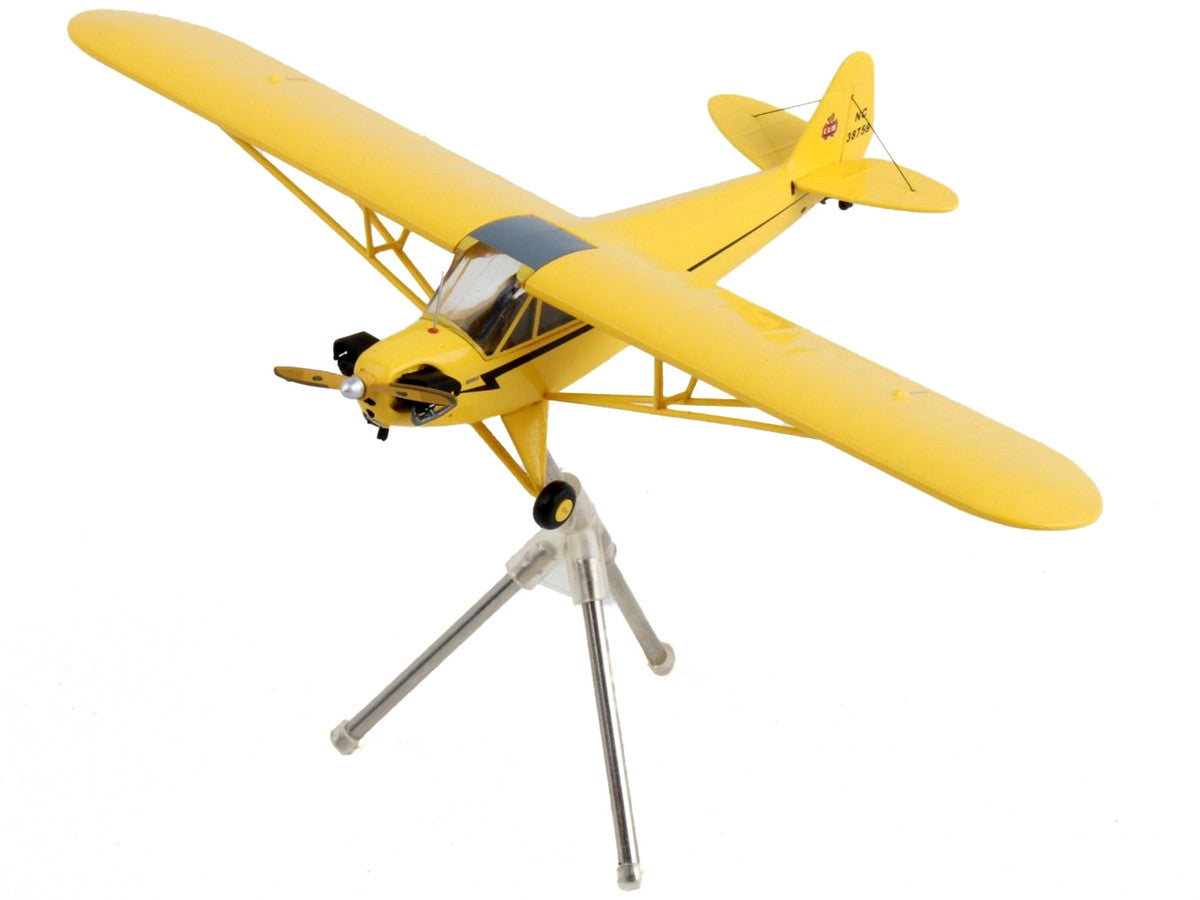 Piper J-3 Cub Light Aircraft "NC 38759" Yellow with Black Stripes "Gemini General Aviation" Series 1/72 Diecast Model Airplane by GeminiJets-1