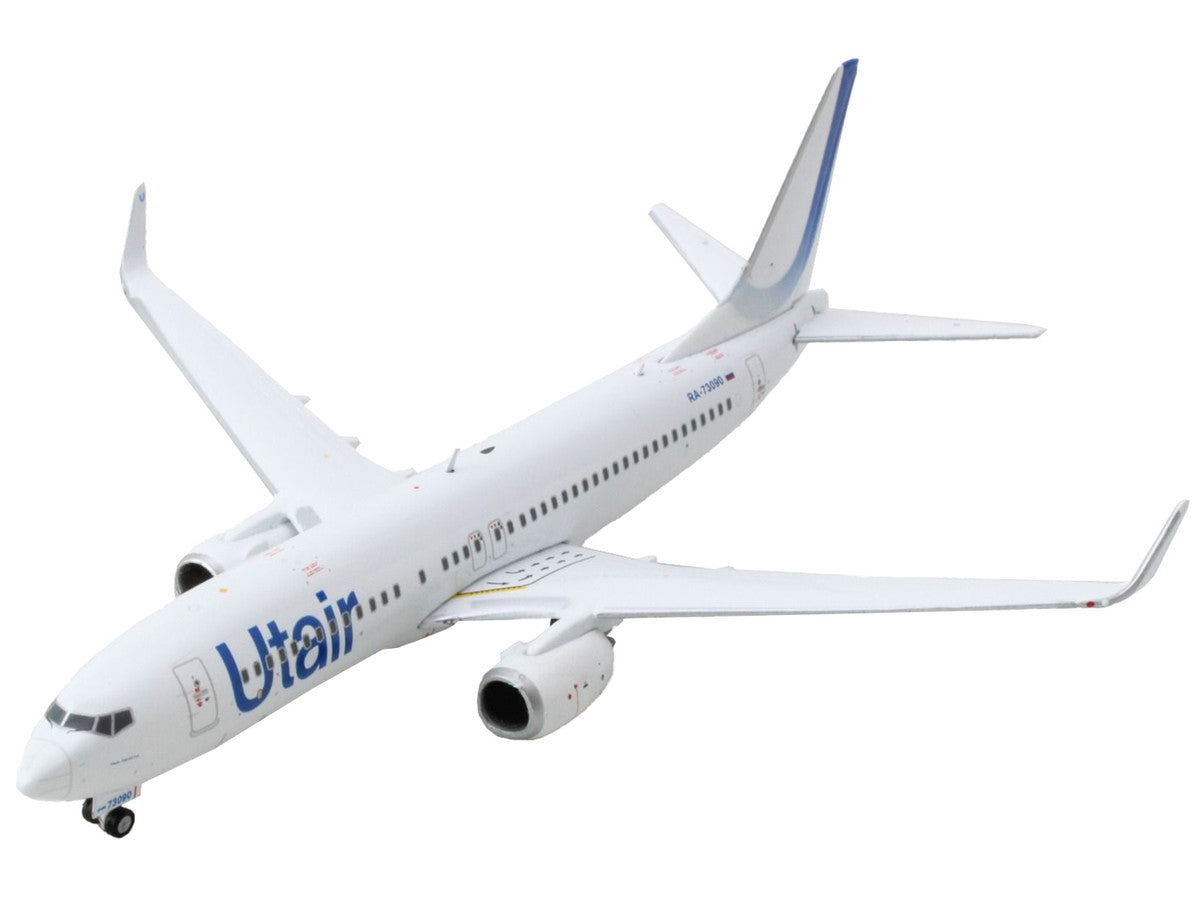 Boeing 737-800 Commercial Aircraft "Utair" White with Blue Tail Stripes 1/400 Diecast Model Airplane by GeminiJets GeminiJets